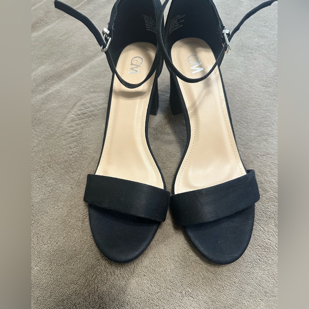 Elegant Black Women's Strap Heels